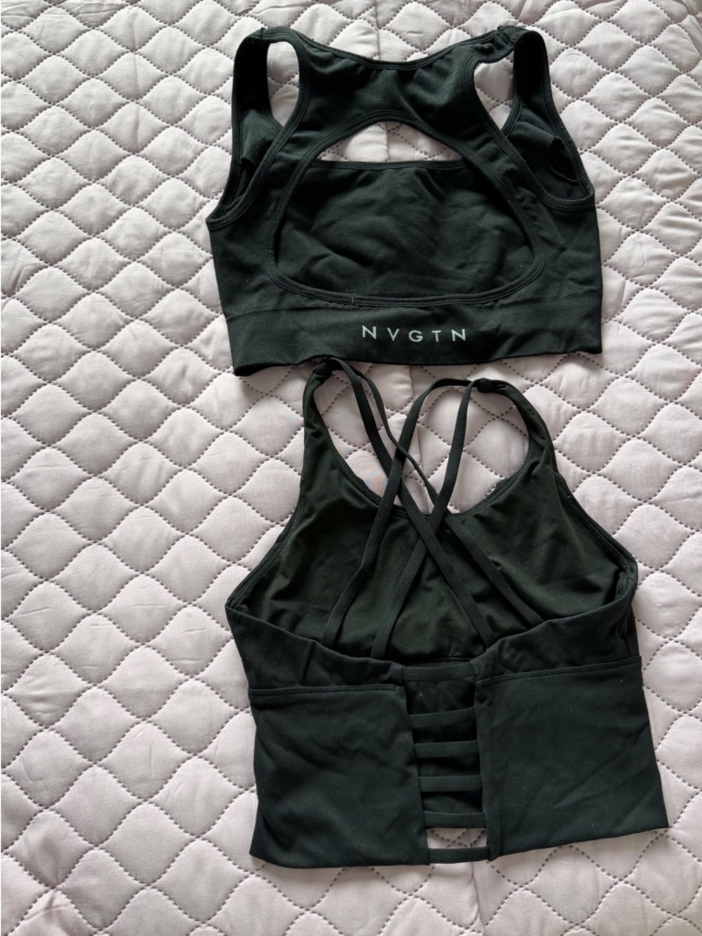 NVGTN Black Strappy Sports Bralette